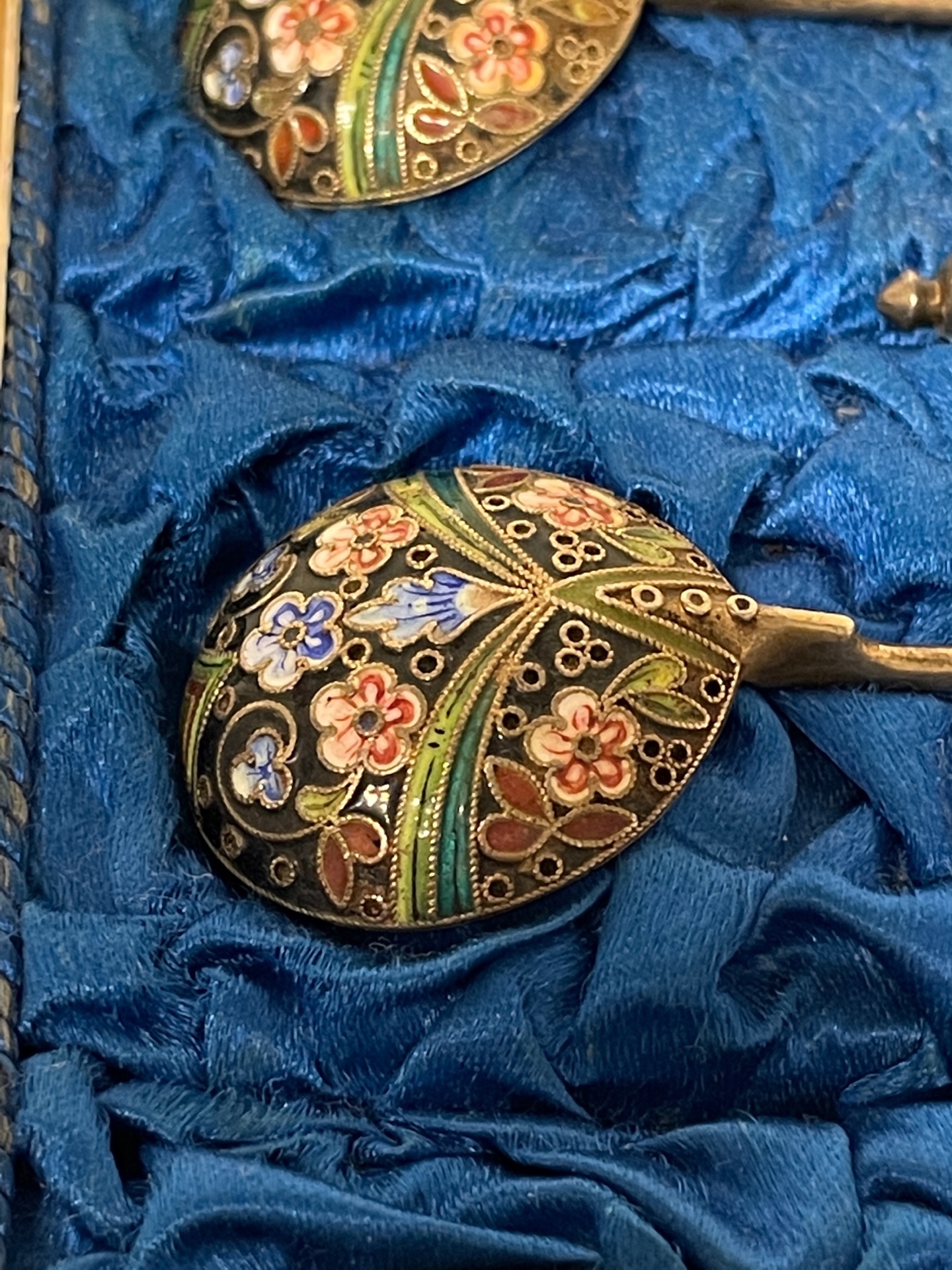 Saucière émail Cloisonné Argenté – Style Fabergé – Copie De Qualité