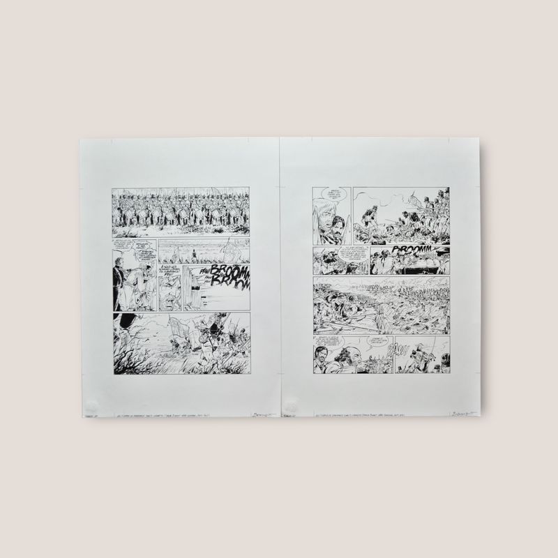 Geneva Collections planche originale Pirates of Barataria - Chalmette - original plate # 39 and 40 T.09