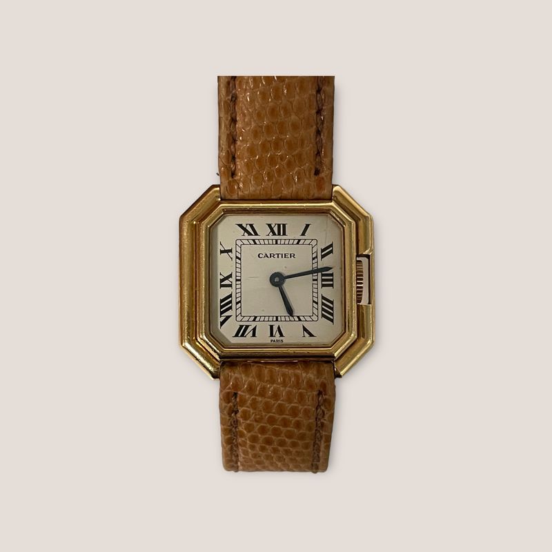 Cartier Ceinture 18K Gold manual watch with deployment buckle