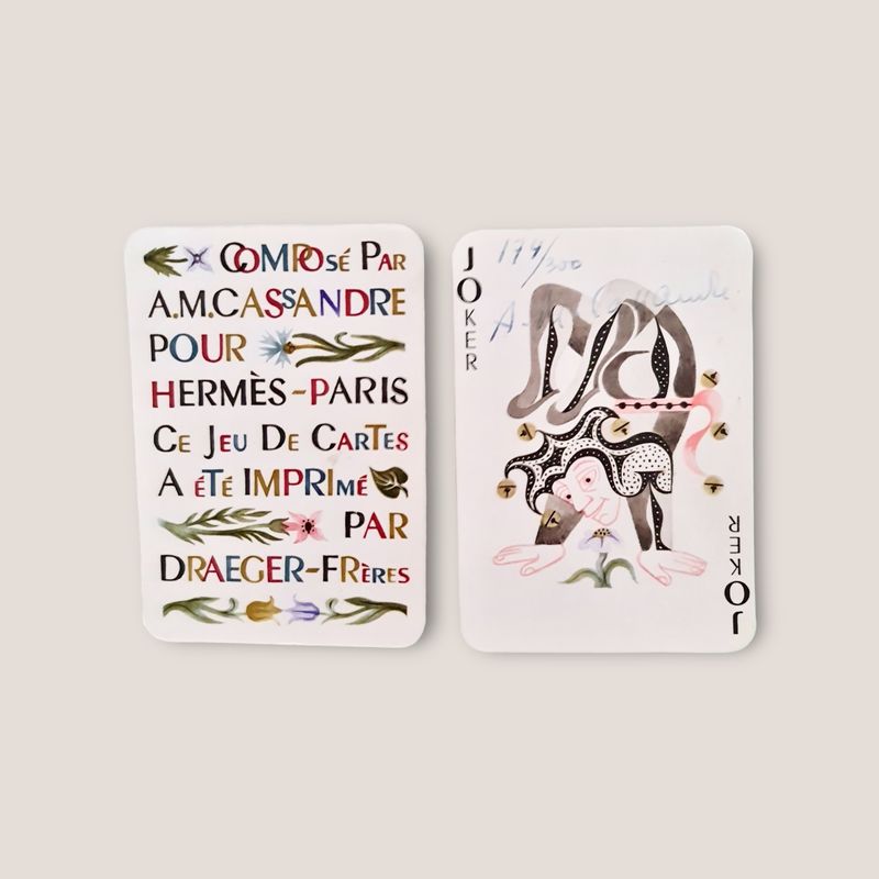 Hermes card game composed by A. M. Cassandre