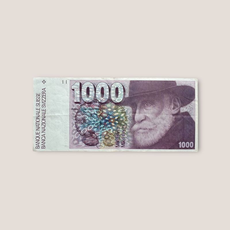 Switzerland 1000 francs Forel banknote