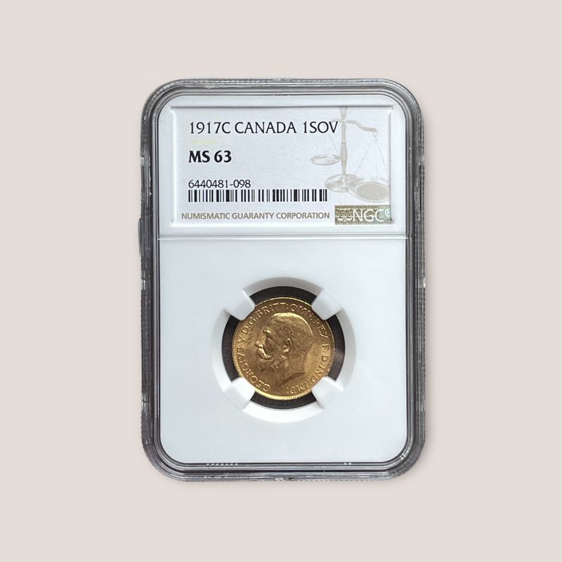 Canada - George V Golden Sovereign 1917C NGC MS63